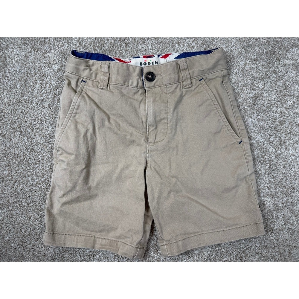 Mini Boden Classic Chino Shorts Tan 5-6 Years